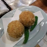 下町割烹とめだて - （2015/11  訪問）海老芋まんじゅう（コロッケ）。700円。