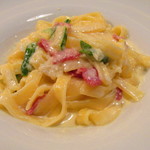 トラットリア コダマ - kodamaハムお野菜のクリームソース タリアテッレ