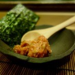 ［2015/11］酒肴① ばくだん：刻んだ燻りがっこがアクセントに。