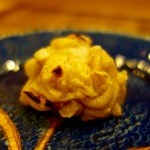 鮨駒 - ［2015/11］酒肴⑦ 白子の炙り：炙ることで更に濃厚に。