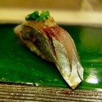 鮨駒 - ［2015/11］寿司⑤ アジの握り