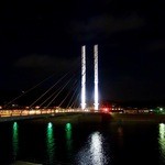 鮨駒 - ［2015/11］店前の子吉川にかかる橋