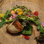 レストラン タケウチ - フランス産 無菌豚のローストとミラノ蕪