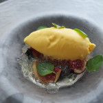 Felicelina - 佐渡産黒イチジク レモングラスジュレ マンゴージェラート添え