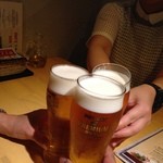 Espetalia - H.27.7.11.夜 生ビール×3 de 乾杯♪