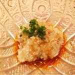 鮨 とかみ - 2015.11.  先付 新蕎麦の蕎麦がき