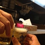 ひげ坊主 - H.27.7.13.夜 大将と乾杯♪ 奥に写っているのが息子さん【掲載許諾済】