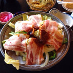 原田農園 - 豚バラ肉と野菜の辛味噌焼き
