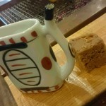 つるりんどう - 変わった器に入った炭酸水＆蒸しパン