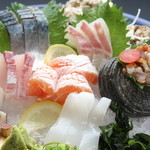 Our highly recommended sashimi platter (7 types)