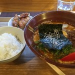 ラーメン 篠寛 - 坦々麺と唐揚げセット