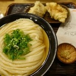 うどん 丸香 - ひやあつ大、かしわ天