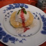 むくの実亭 - 桃のコンポー　アイス添え