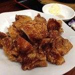 ラーメン神山 - H.27.11.30.夜 からあげ 480円(歯の悪い私のために一口大にカットしてくださいました)