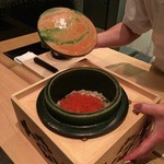 銀座 kappou ukai - いくらの釜飯