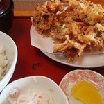 Izakaya Hayato - 野菜かき揚げ定食・500円。