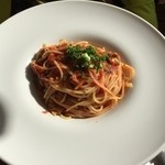 相方の本日のトマトソースのパスタ