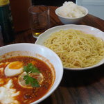 牛すじ野菜つけそば 竜馬 - トマトチーズつけ麺