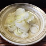そば処 泉家 - 薬味の葱