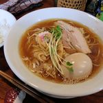 ふくろう - ふくろう（はまぐり×煮干し中華そば・正油＋味玉 980円）