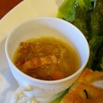ランピオーネ - スープは野菜たっぷりのコンソメ！
