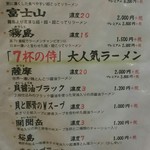 メニュー(濃度標示)