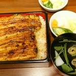 鰻禅 - 鰻重特上、きも吸い、お新香付