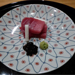 まき村 - 大間産鮪、のす前の海苔の出汁和え、山芋