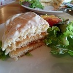 森のVoiVoi - 那須高原野菜と、4種のチーズフォンデュ・パンケーキ(1296円) 断面