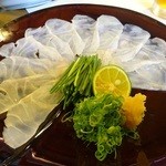 延喜寿し - クエのお造り・綺麗な模様