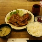 居心屋 福元 - ランチパスポート  豚ロースしょうが焼き＋デザート  ５００円