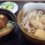 Ayameya - ランチ　ミニソースカツ丼&うどん