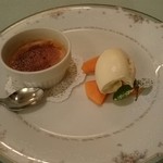 ビストロ・プチ・ヴェール - 栗のブリュレ ココナッツのアイスと柿