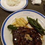 ル・モンド - リブロースステーキ定食（半ライス）