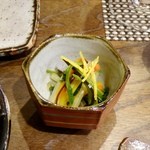 秋田 てんぷら みかわ - ゆず風味の松前漬け