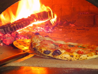 PIZZA KEVELOS - KEVELOS別注の薪窯。500℃の高温で焼き上げます。