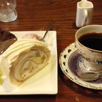 雪詩慕雲 - ケーキプレート、ルイ14世珈琲