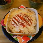 オモヤキッチン - ドリアセット\650（メイン）玉ねぎ入りのケチャップご飯にチーズたっぷり　2015.12.2