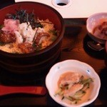 ホワイトテラス - 大岩魚の桶盛り飯！！