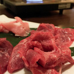 ビストロK - 熟成肉の盛り合わせ（熟成肉3品・豚上ロース）鹿児島産黒毛和牛のシンシン・トモサンカク・カメノコ・岩手岩中豚の上ロース