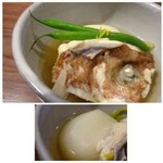 Arutokoro - ◆鯛と蕪の炊き合わせ・・こちらはお出汁を使用したお料理がいいお味ですね。
                        鯛の旨みがよく出ていて好みです。