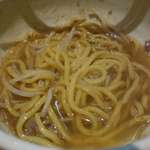 汁なし破顔 - 最後はスープ割りでさっぱりと〆て食べて完食です。