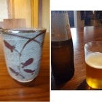 あるところ - ノンアルコールビール（多分500～600円）とほうじ茶（200円）。