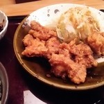 博多もつ鍋 やまや - 鶏の唐揚げ明太風味定食