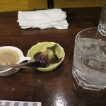 野毛八 - お通し/芋焼酎_2015/12