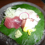 お造り　チョット箸をつけてしまって・・