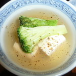 米倉 - 帆立のしんじょと湯葉・ブロッコリーの餡かけ