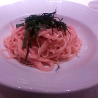 アルポルト・クラシコ そごう横浜店 - ヤリイカと明太子のクリームパスタ（横から）（2015.11）