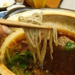 浅草じゅうろく - 蕎麦は鍋のツユにサっとくぐらせて、もう最高です。