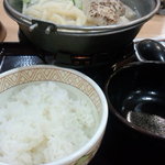 Sukiya - 鶏つくね鍋定食